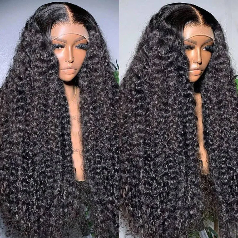 40 42 Inch 13x6 Hd Deep Wave Lace Frontal Wig For Women Brazilian PrePlucked Jerry Deep Water Wave Curly Lace Front Human Hair Wigs