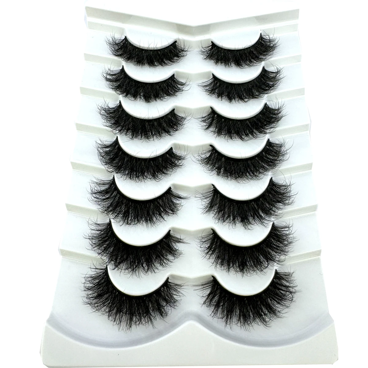 New 7 Pairs False Eyelashes Wispy Lashes Natural Look Fake Eyelashes Cat Eye Lashes Faux Mink Fluffy Strip False Lashes Pack