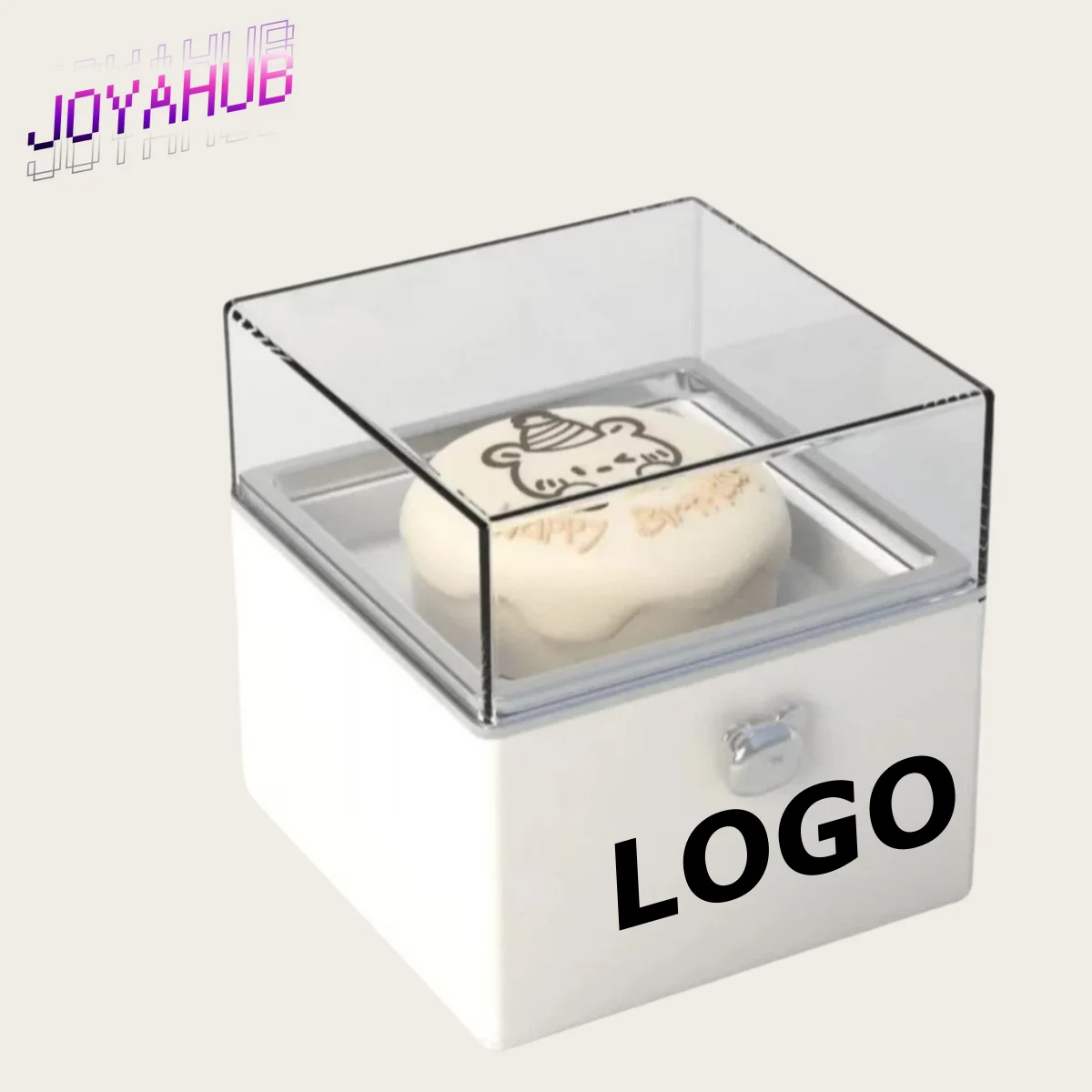 

Custom logo creative automatic flip gift box bear cake ring case girlfriend birthday gift surprise Valentine's Day confession