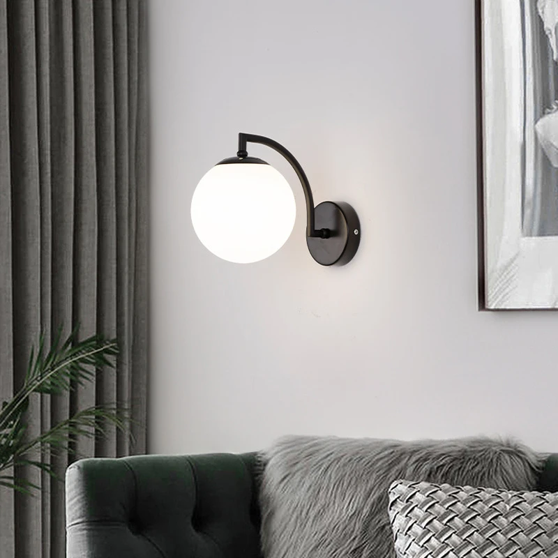 Bedside Wall Lamp Nordic Minimalist Modern Living Room Background Wall Lamp Light Luxury Creative Bedroom Study Corridor Lamp