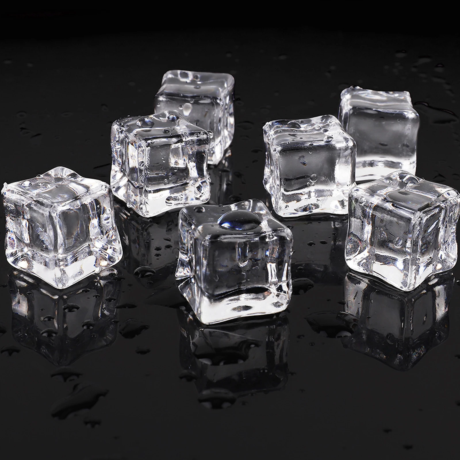 

30 Pcs Simulated Ice Cube Decoration Decorations Ornaments Clear Cubes Reusable Resin Office