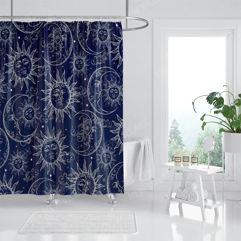 Waterproof fabric shower curtains Bathroom curtain accessories 180x200 Bath curtain for shower 240*236 nordic boho decoration