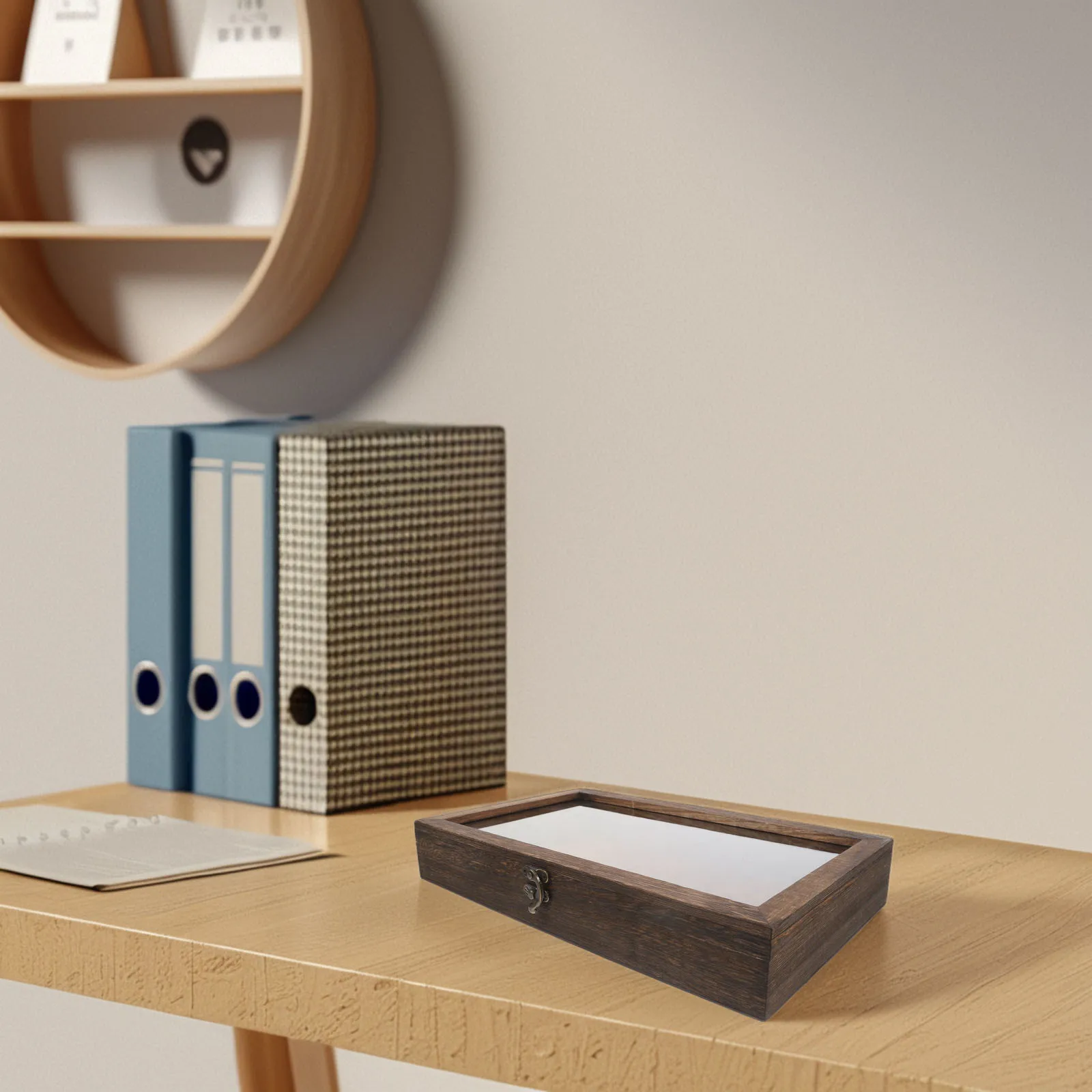 

Wooden Box Clear Top Liner Butterfly Insect Display Case Specimen Showcase Home Decor Jewelry Storage Tray Box