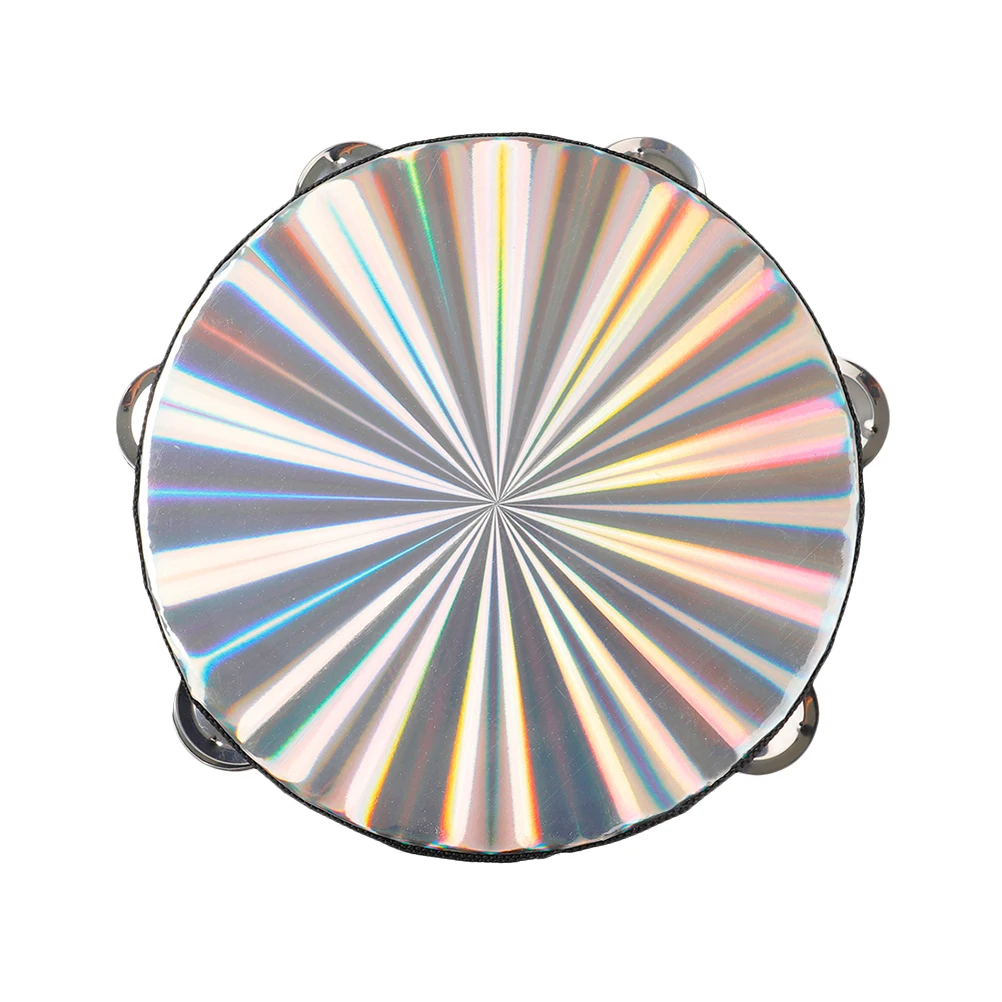 

Tambourine Instruments Musical Double Sided Early Educational Toy Printed Bell Drum Stainless Steel
