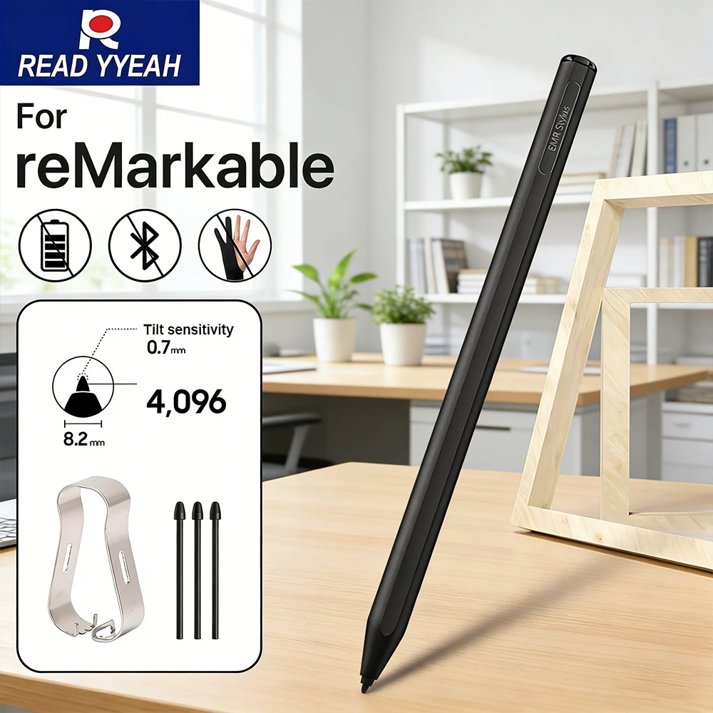 

Магнитный стилус с ластиком для Remarkable 2, 1, Galaxy S7, S8, S9, устройств EMR, 4096 уровней чувствительности к нажатию, функция отклонения ладони