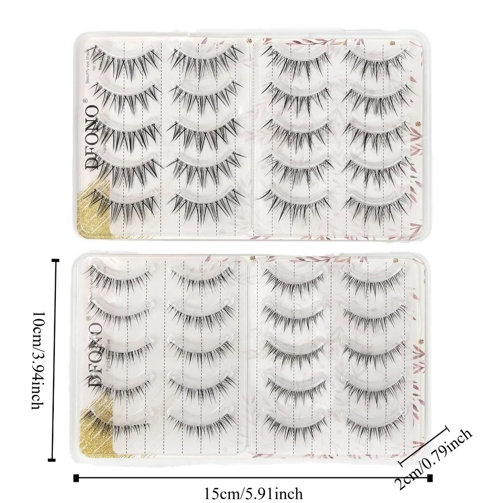 Lashes Extension Fake Cluster Eyelashes DIY Long Lasting Fluffy False Eyelashes Reusable Dense Thick Curled Up Eyelashes