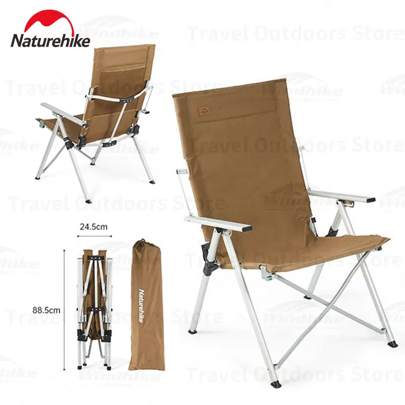 Naturehike TY03 PLUS Fast Folding Chair with Three Modes of Adjustment 600D Oxford Fabric Outdoor Portable Camping Leisure Chair