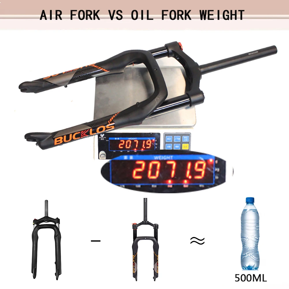 BUCKLOS 20 Zoll Fahrradgabel Federung Faltradgabel für 2,5/3,0/4,0/5,0 Reifen 9*135mm E-Bike Gabeln Schnee- und Strandfahrradgabeln – Detail 13