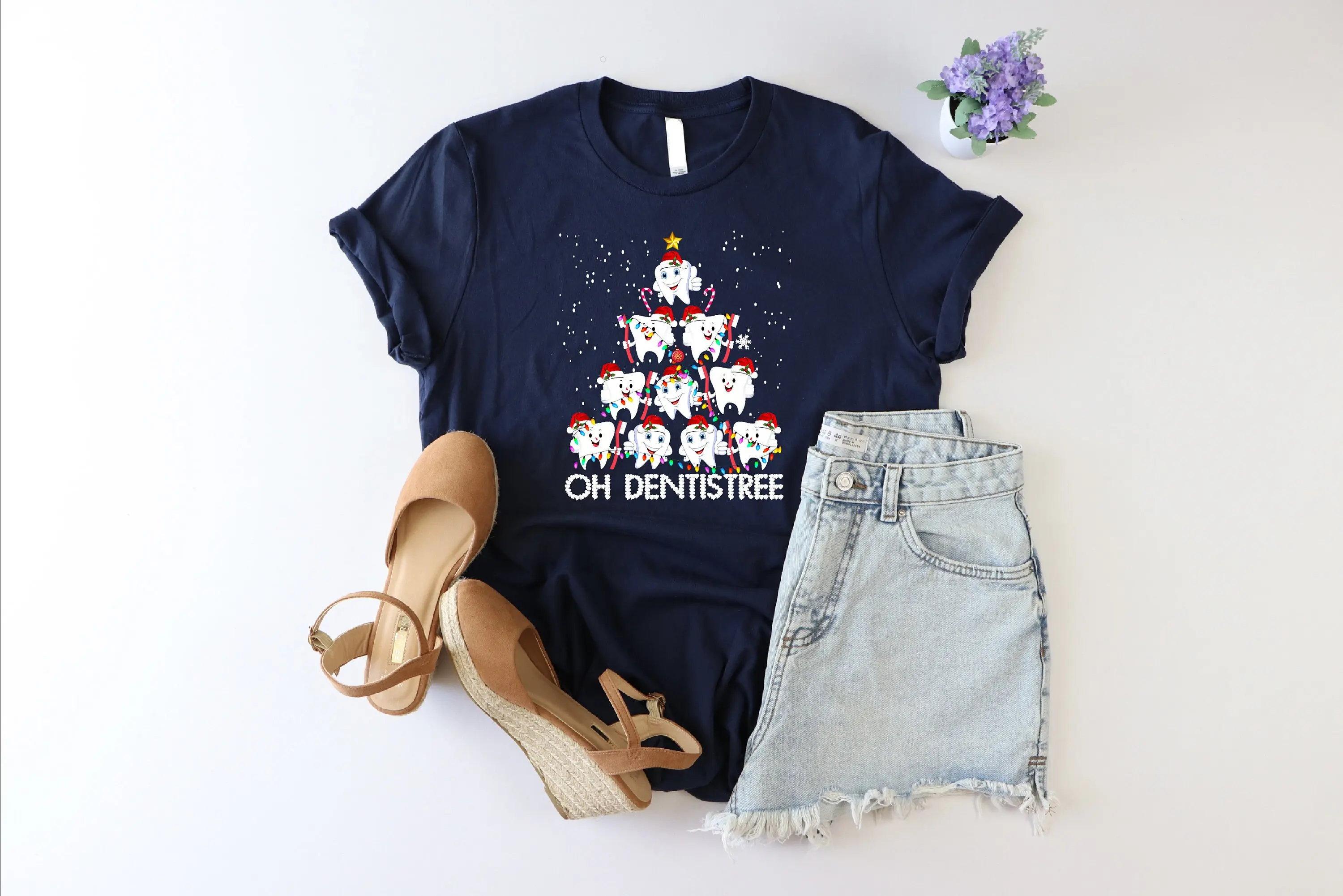 Oh Dentistree T Shirt Dental Life Christmas Shirtth Tree Dentist Holidays HygienisT For Friend