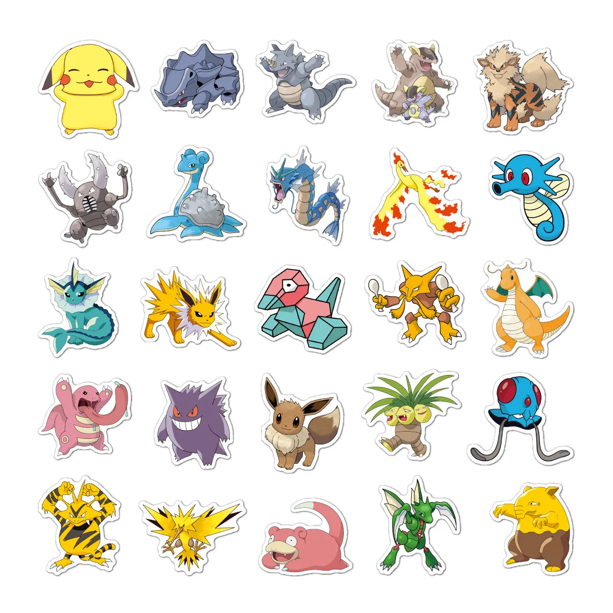 100pcs Pokemon Sticker Pack Waterproof Anime Stickers Cute Laptop Skin Kawaii Packaging DIY Phone Case Handbook Stationery