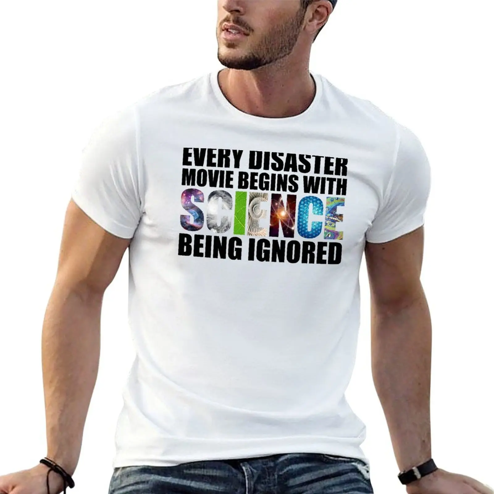 Science Disaster Movie T-Shirt cotton t shirts high quality t shirts for man graphic funny cotton t shirt man T-shirt
