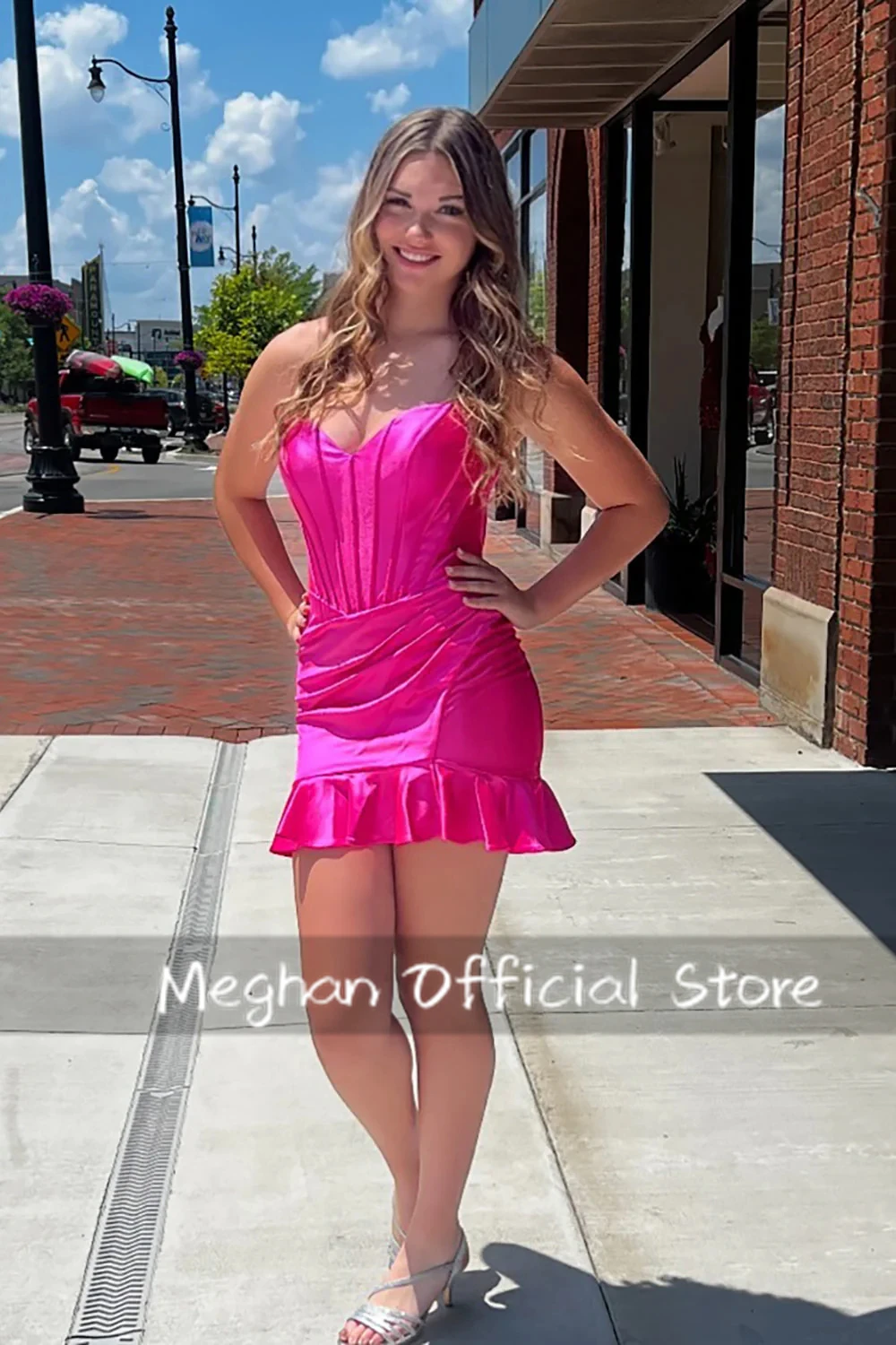 

Strapless Short Prom Dress 2026 Satin Mermaid Mini V Neck Graduation Party Dresses Backless Customized vestido formatura