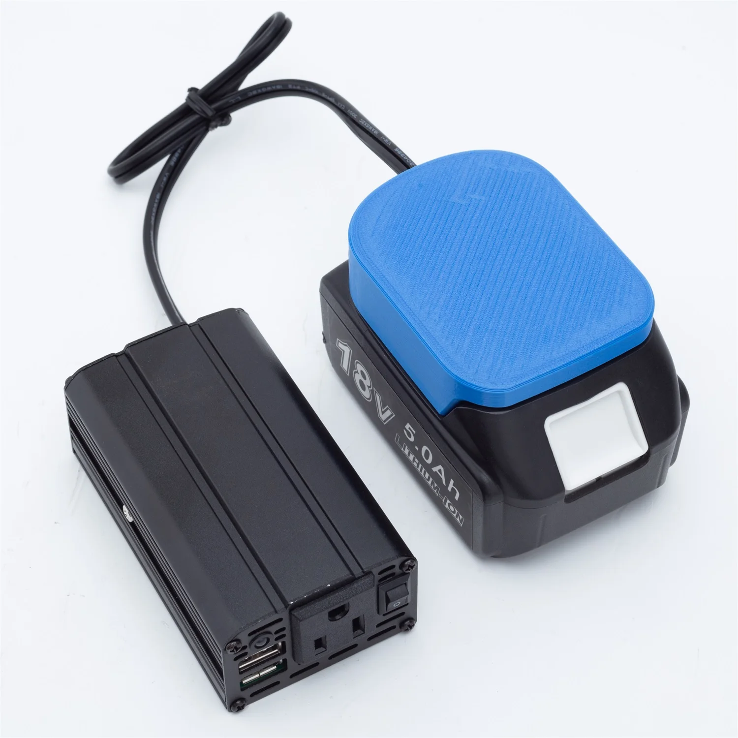 

200W 110V Power Supply Inverter Sine Wave Converter For Makita 18V Battery w/AC Outlet&2 USB (No Battery)