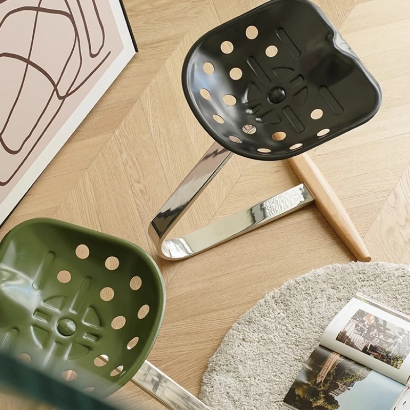 

Medieval designer creative stainless steel dining chair ins leisure chair