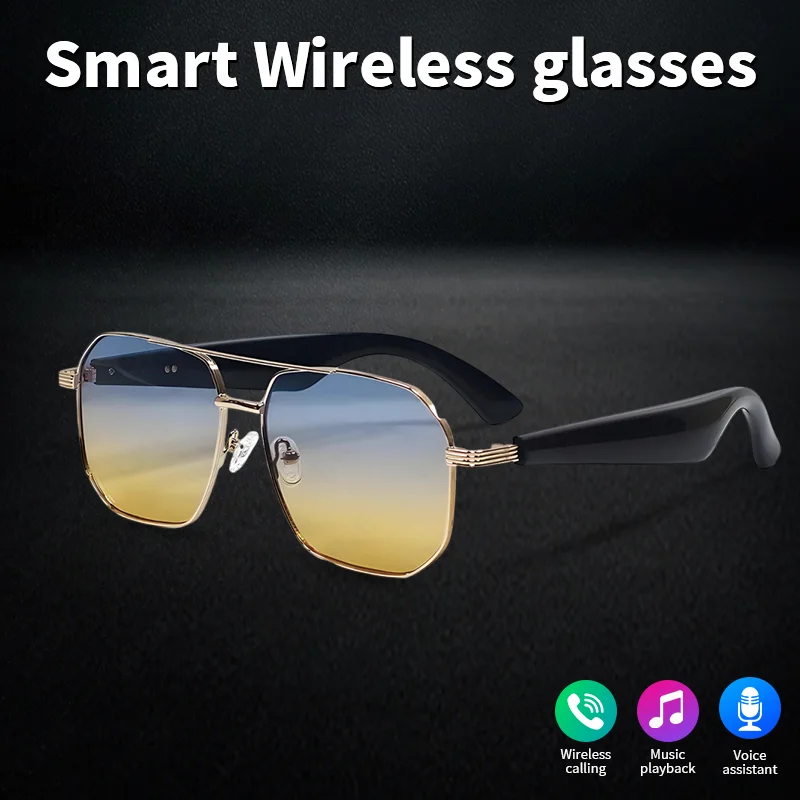 

GY300 Смарт-очки 100+ онлайн-языка AI Автоматический перевод диалога Bluetooth-очки с динамиком Спортивная защита от ультрафиолета