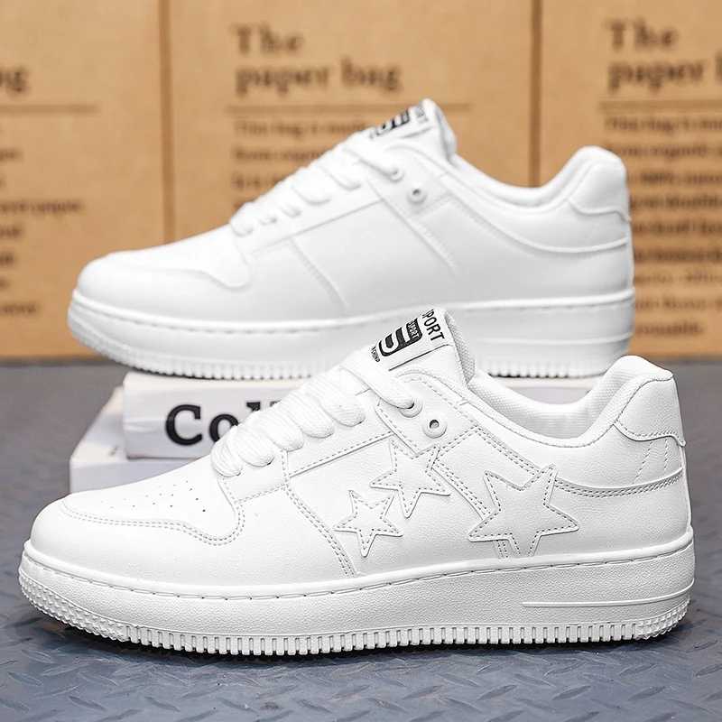 

Высококачественная Осенняя дышащая мужская обувь, новый тренд, универсальная маленькая белая обувь для доски, мужская повседневная спортивная обувь, размер 39-44