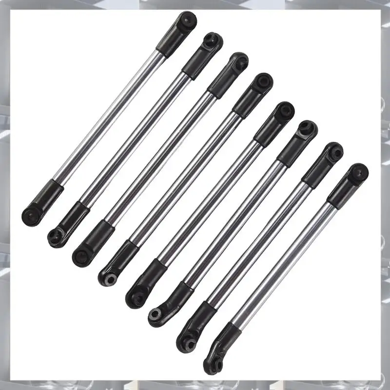 A84F-8Pcs Metal Link Rod Pull Rod Wheelbase For 1/10 RC Crawler Car Axial SCX10 90027 RC4WD D90 D110 CC01 TF2 MST