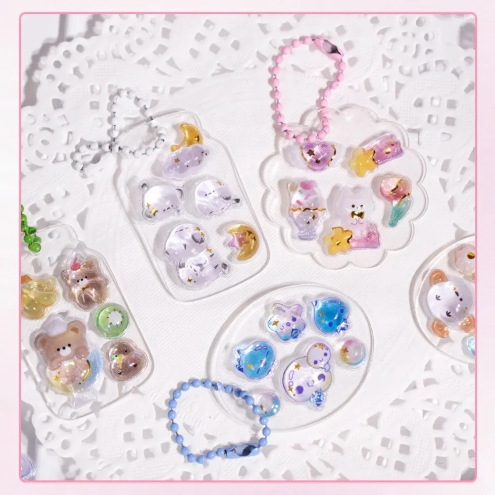 Embossed Animal 3D Crystal Sticker DIY Crafts PVC Cartoon Animal Sticker Melody 3D Relief Stiers Drop Particle Decal