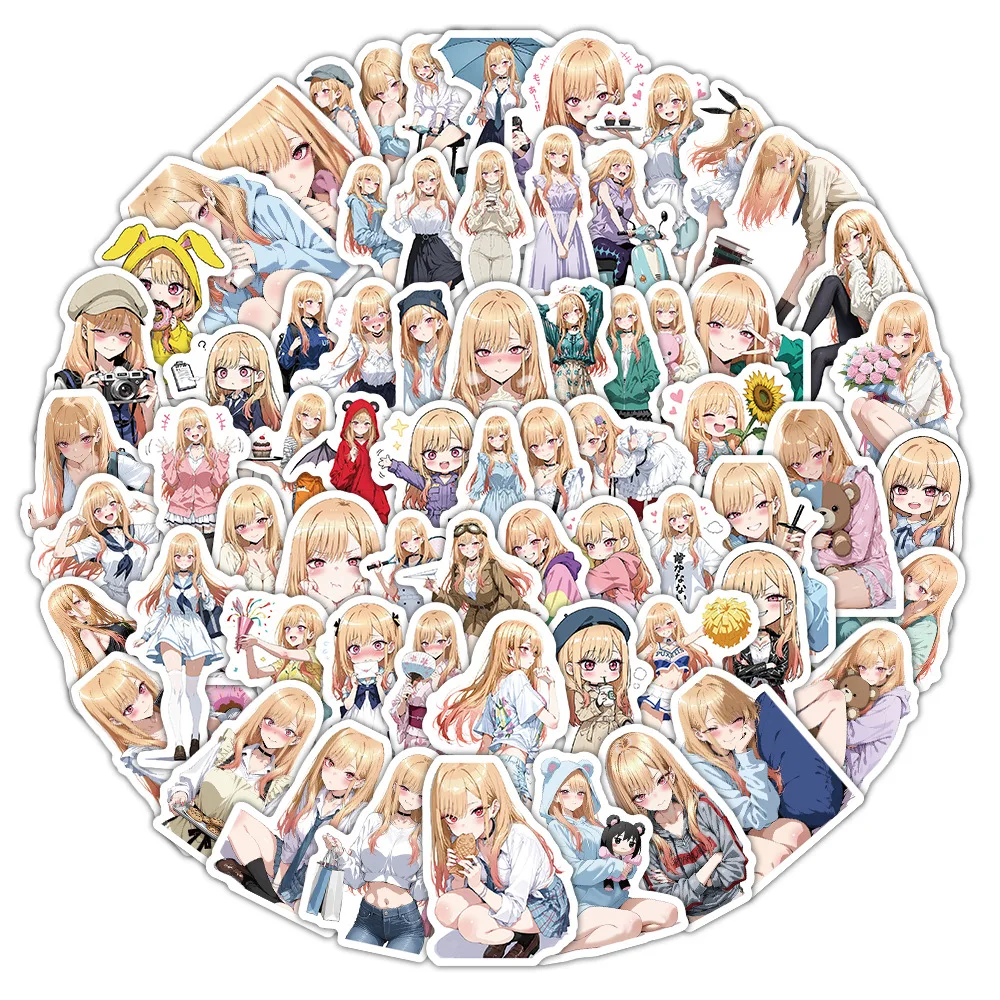 50/100PCS My Dress-Up Darling Animationบทบาทกันน้ําสติกเกอร์การ์ตูนตกแต่งDIYโน้ตบุ๊คมือถือถ้วยน้ําของเล่นGraffiti