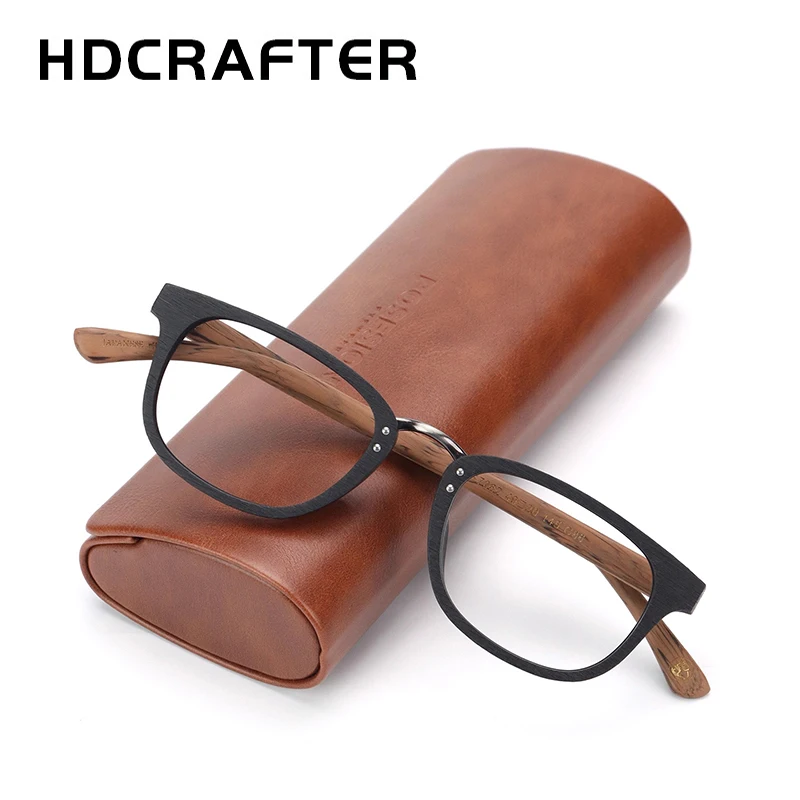 

HDCRAFTER деревянная оправа для очков для мужчин и женщин, маленький размер, оптическое чтение, близорукость, ретро линзы по рецепту, оправа для очков