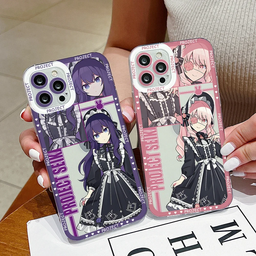 Project Sekai Phone Case for Xiaomi Redmi 13C 12C 10C 9C A3 Note 13 12 11 10 9 Pro Plus 4G 5G Border Print Transparent Cover