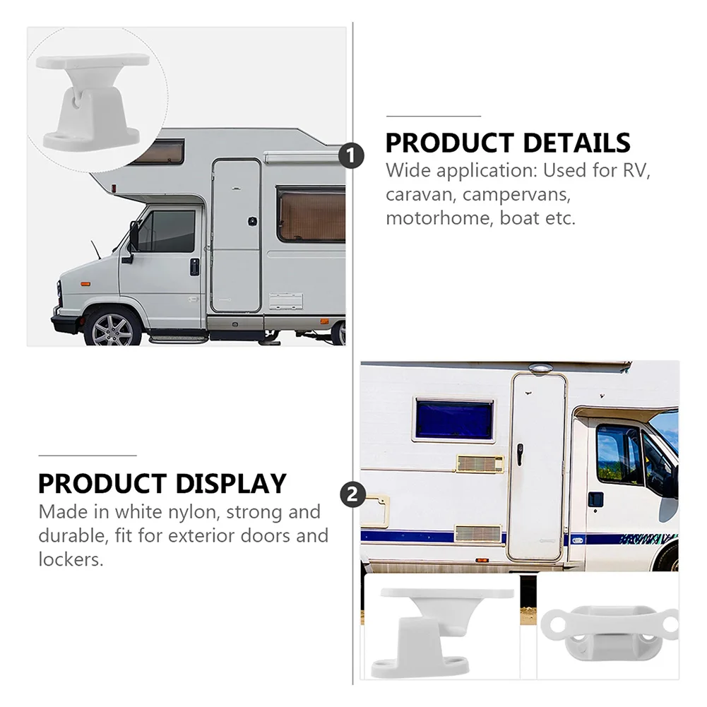 Rv 캐러밴 모터 홈 보트 도어 리테이너 홀더 용 도어 리테이너 키트, T 모양 도어 스톱 유지 캐치 래치 블랙