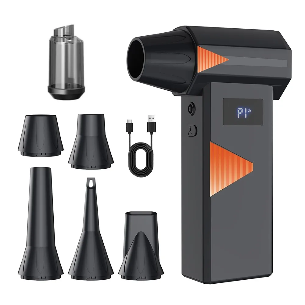 

130000RPM Turbofan,Brushless Motor, Powerful Air Blower Dust Cleaner Portable Cordless Compressed Air Duster 8000mAh Violent Fan