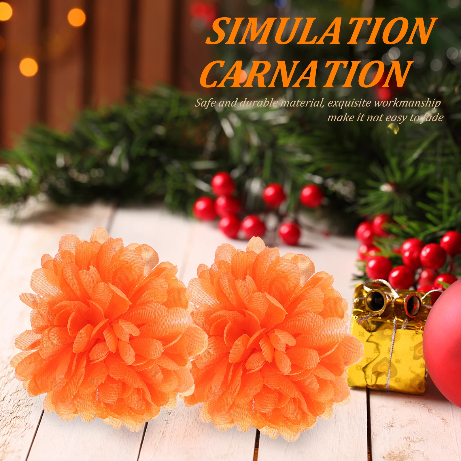 

10Pcs Artificial Marigold Silk Cloth Flowers Decorative Props Wedding Bouquet Photo Vase Ornament Faux Marigold Flower Decor