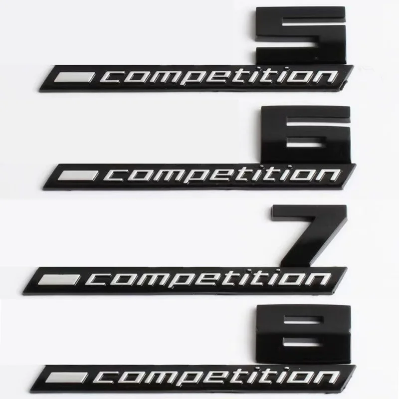 Giossy Black 3D ABS COMPETITION ABS Emblem Thunder Edition For BMW M1 M2 M3 M4 M5 M6 M8 Car Trunk Badge Sticker