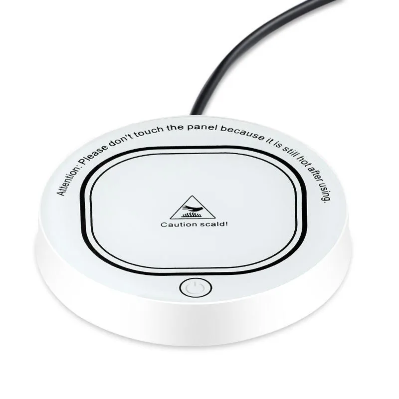 Aquecedor elétrico para chá, café, água, leite, aquecedor de copos, porcelana, mini bule, USB Coaster, temperatura constante, base de aquecimento, 55C