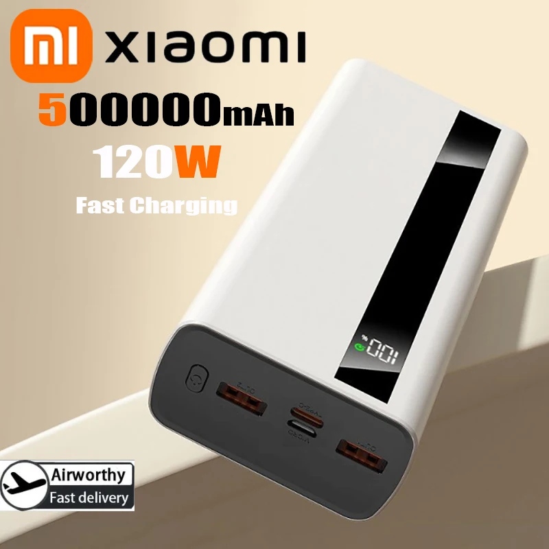 

Xiaomi 120W 50000mAh High Capacity Power Bank Super Fast Charging Power Bank Portable Battery Charger For iPhone Samsung Huawei