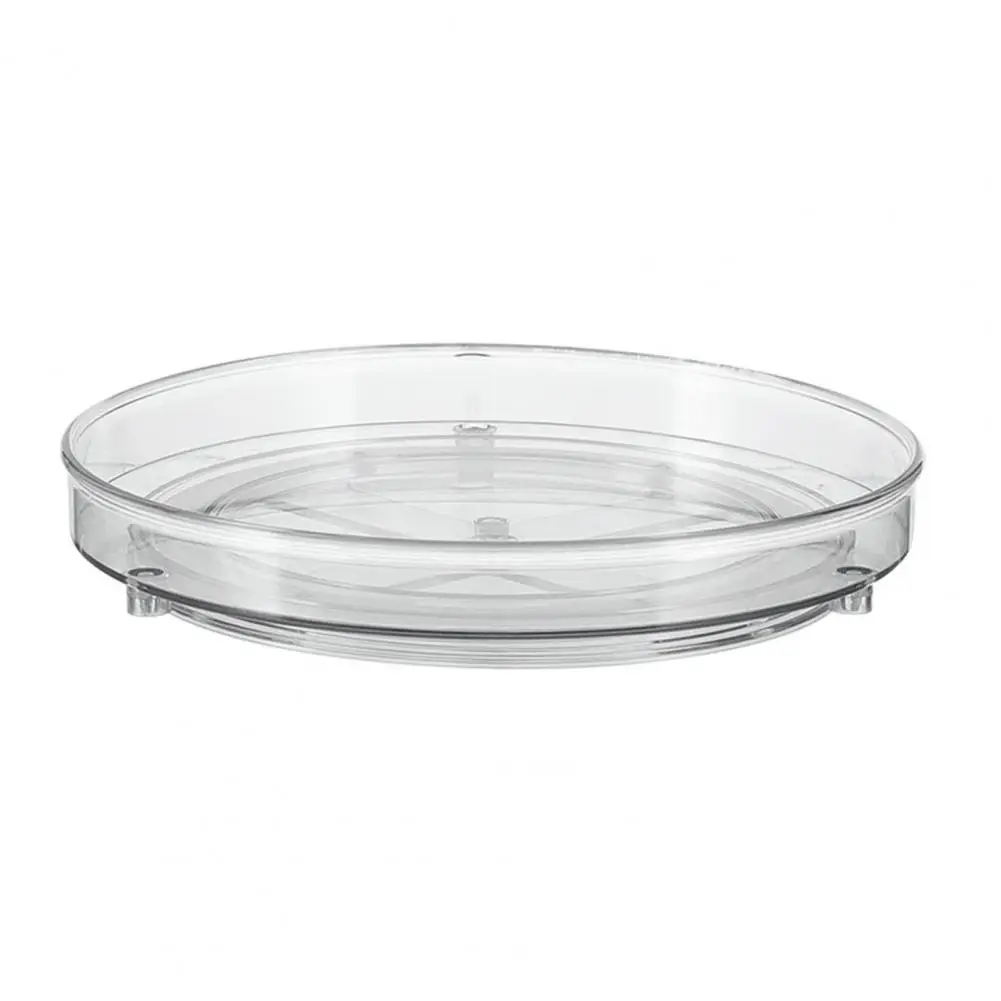 Storage Turntable 360° Rotating Storage Tray Organizer for Kitchen Bathroom Cabinet Refrigerator Transparent Round for Pantry