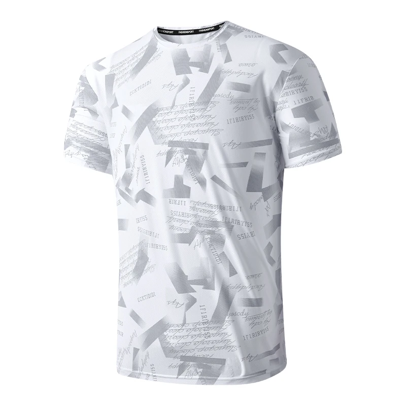 New Men Commercial Affairs Casual Versatile T Shirts Outdoor Loos Comfort  Round Neck Motion T Shirts Summer Breathable Tops Men