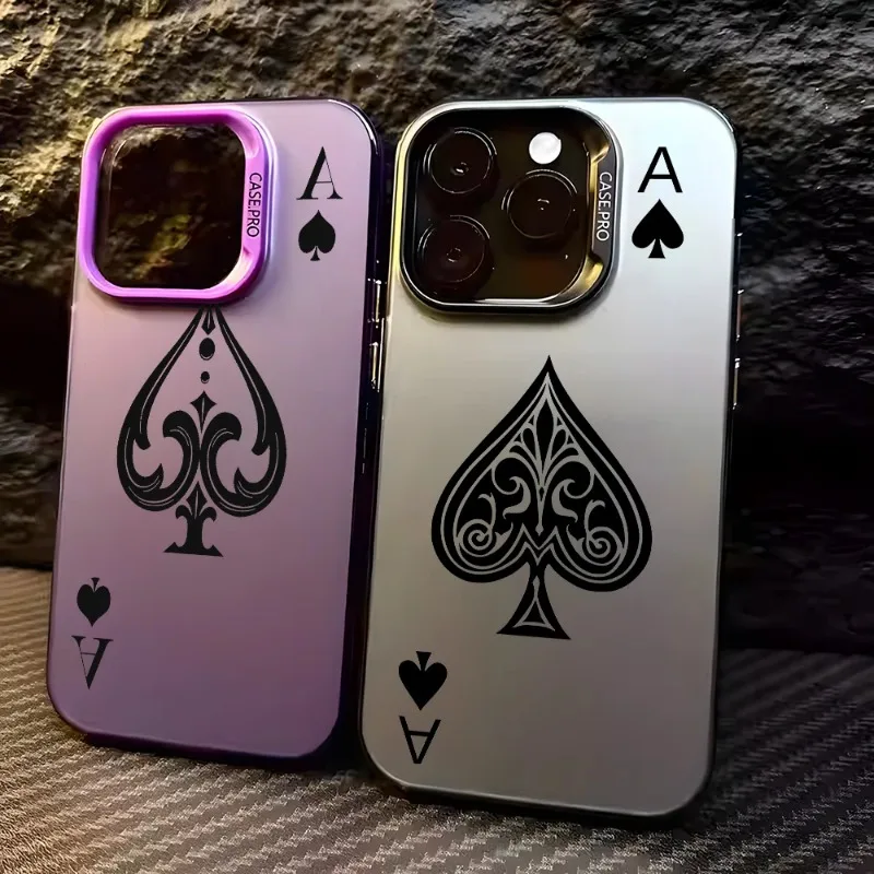 

Spades A Fashion Phone Case is suitable for iPhone 16 15 14 13 12 11 Pro/Max/Plus shockproof back cover and fingerprint proof