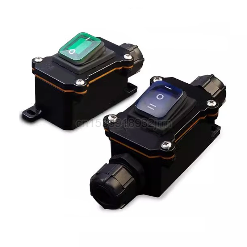1PcsIP65 Outdoor Waterproof Ship Type Switch 220V/16/30A High-Power Dustproof Power Switch, Intermediate Switch Button Switch