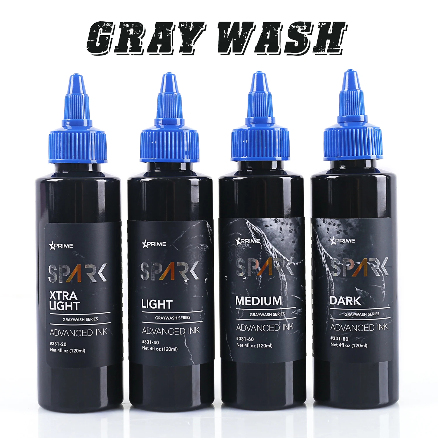 

Spark Premium 4OZ*4 GREYWASH SETS Waterproof Temporary Tattoo Inks