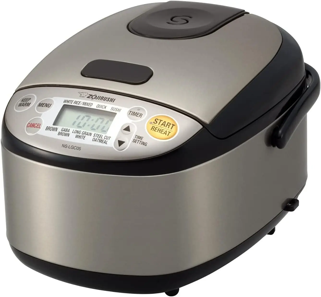 Micom 3-Cup Compact Size, Multiple Settings, Stainless Steel Made, Built-In Retractable Power Cord and Easy to Transport Rice