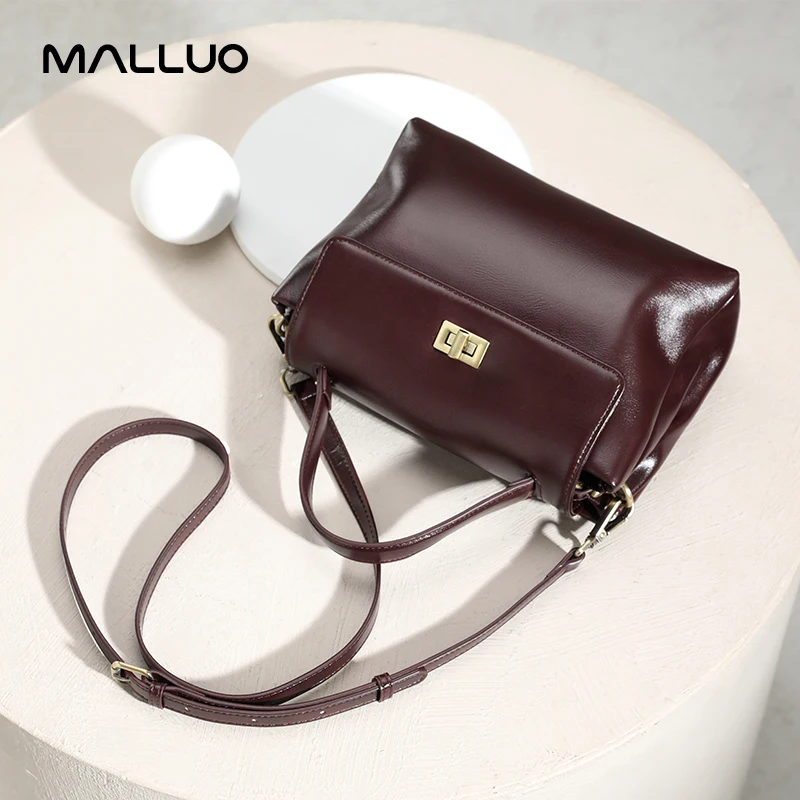 Bolso de mano de piel de vaca auténtica para mujer, bolso de mano de cuero suave de alta calidad, bolsos cruzados de moda, bolso de hombro para mujer