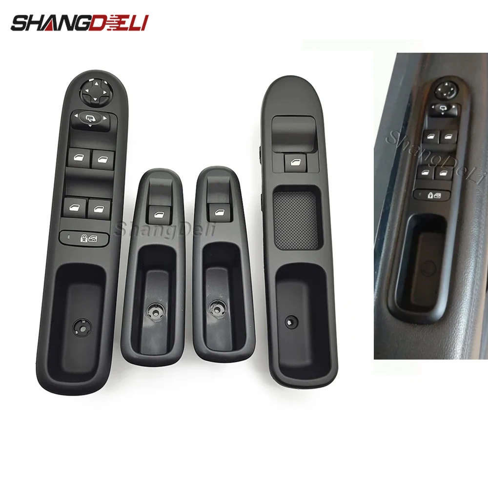4Pcs/Set LHD Front Left Driver Side For Peugeot 3008 2009 - 2016 Window Control Switch Lift Button
