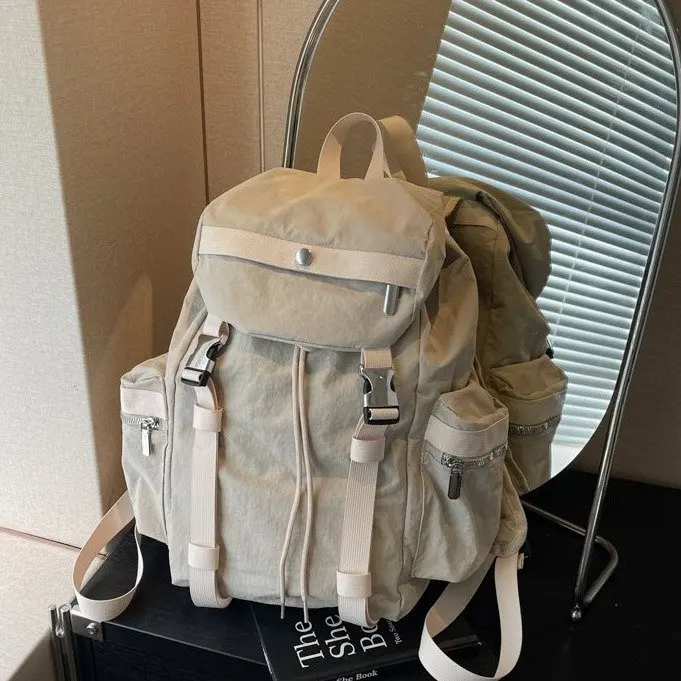 حقيبة ظهر نسائية من النايلون ذات سعة كبيرة حقائب مدرسية للمراهقات والبنات حقيبة كمبيوتر محمول حقيبة كتب حقيبة نهارية للسفر للسيدات #4