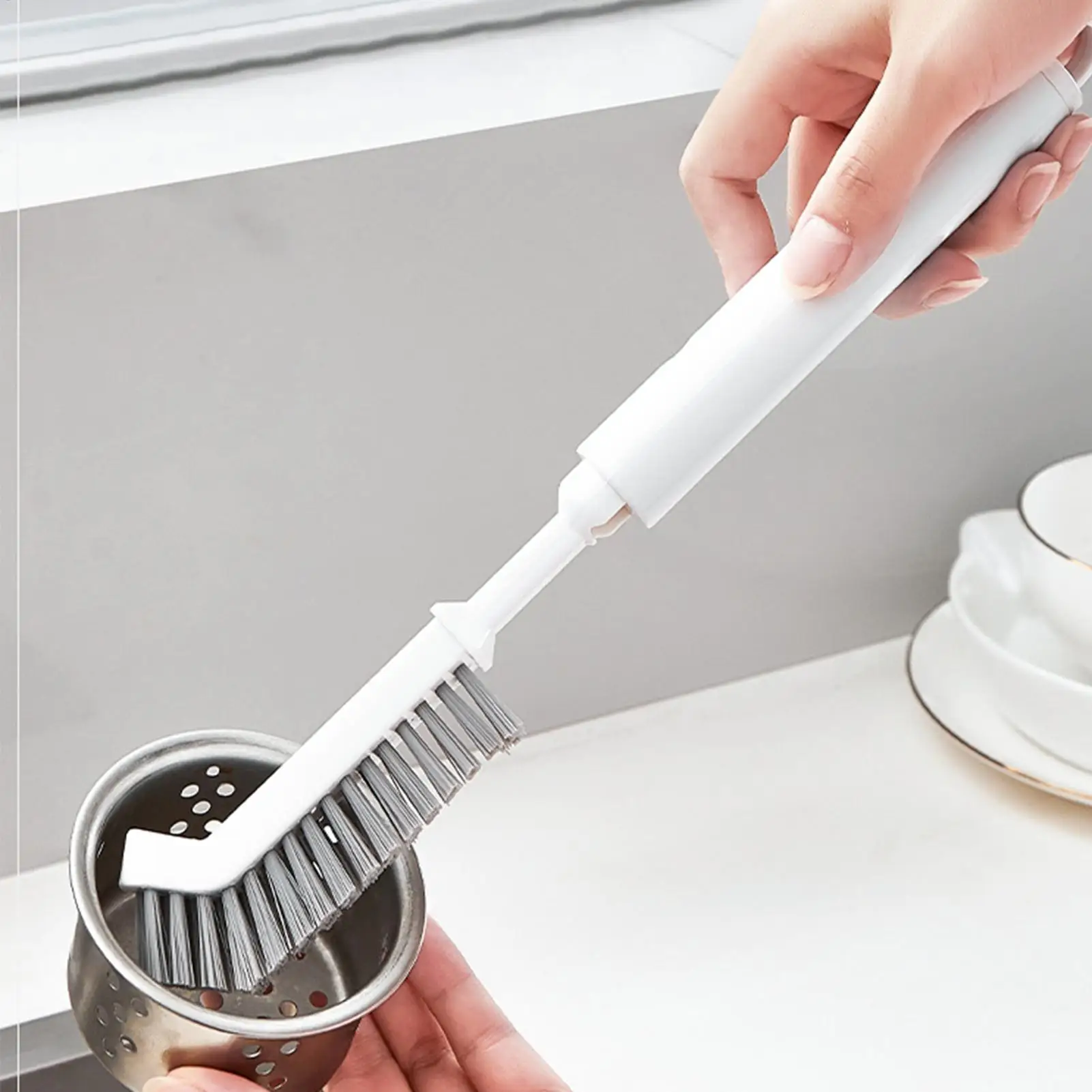Kitchen Brush for Sink Right-Angle Scrubber Juicer Scrubber Brush for Homeowners Renters Parents Home Office Apartment Dorm