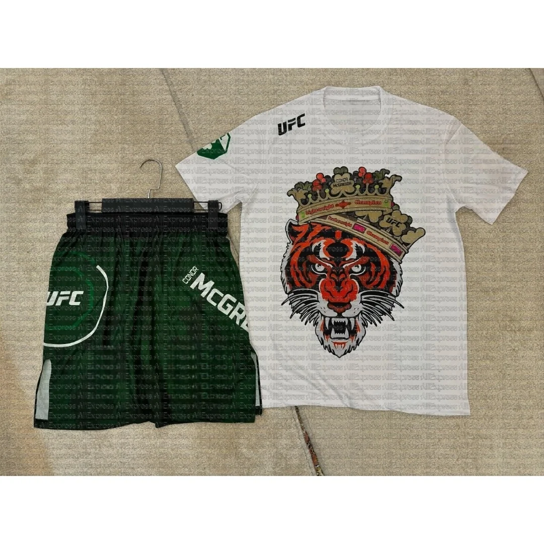 

Men's UFC 229 Conor McGregor Top Fighter Comfortable Combat Fighting Event Jersey Shorts Set-Sweat Absorbing Wrestling Running