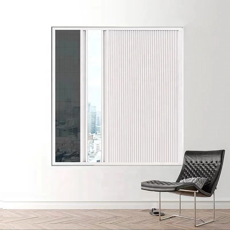 Cordless Blackout Insect Prevention Vertical Dual Cellular Shades Honeycomb Blinds Screen for Window Sliding Door