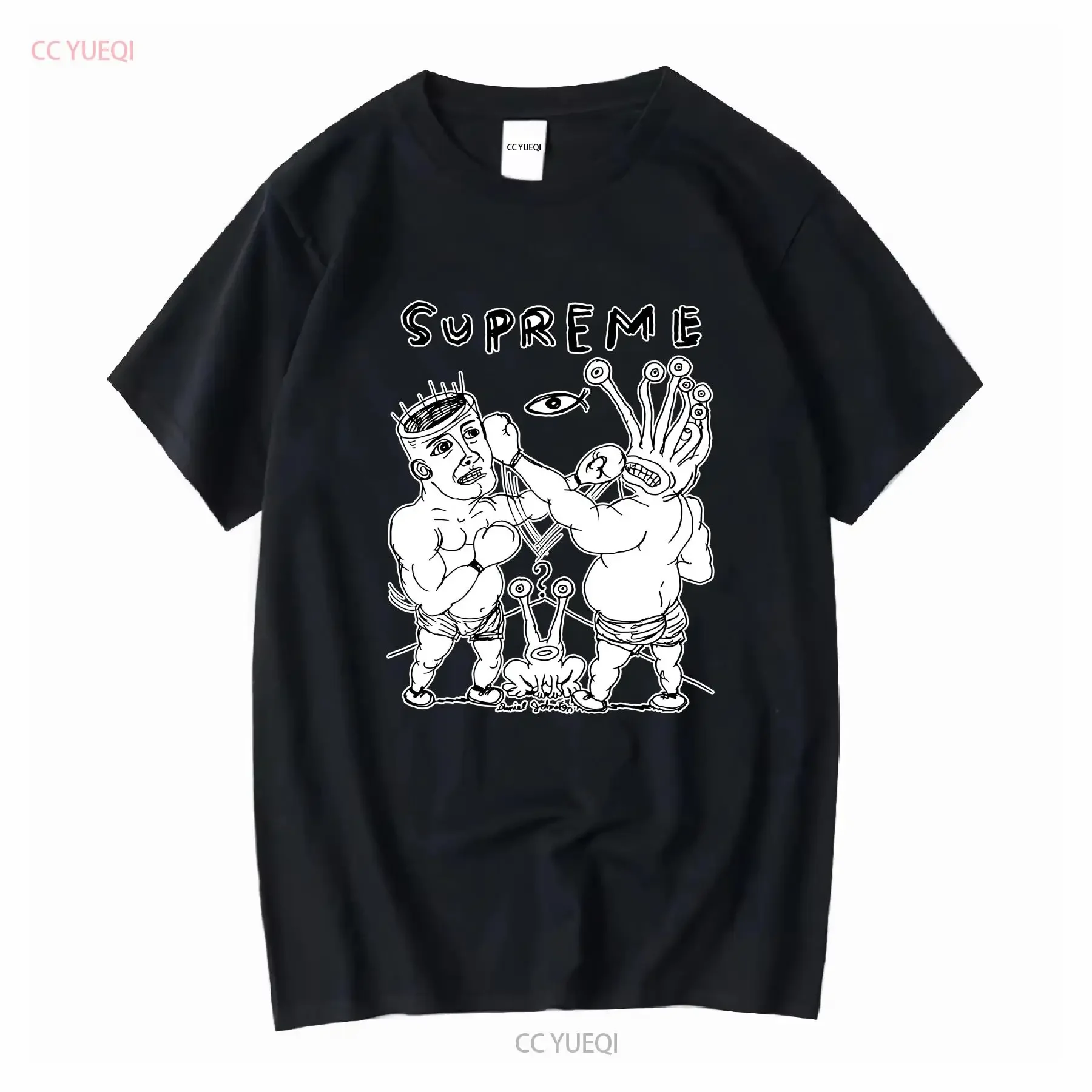 Vintage Daniel Boxing Johnston Art T Shirt Size S M L XL 2XL vintage Washed Versatile fashion Casual designer clothes Unisex