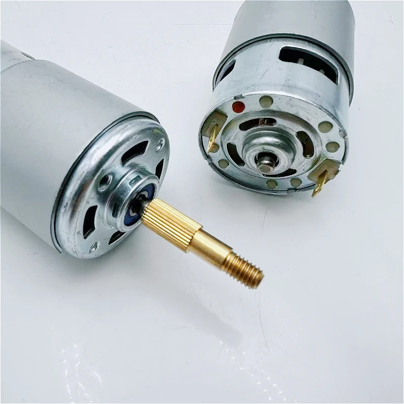 High Speed 775 Motor with Copper Threaded Shaft & Dual Ball Bearings for Power Tools, Hair Dryer (6-24V)