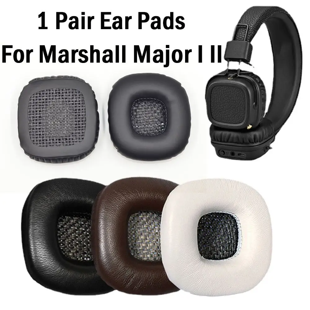 Marshall Major I II용 소프트 헤드폰 헤드셋 교체용 폼 쿠션 커버 이어 패드 1쌍