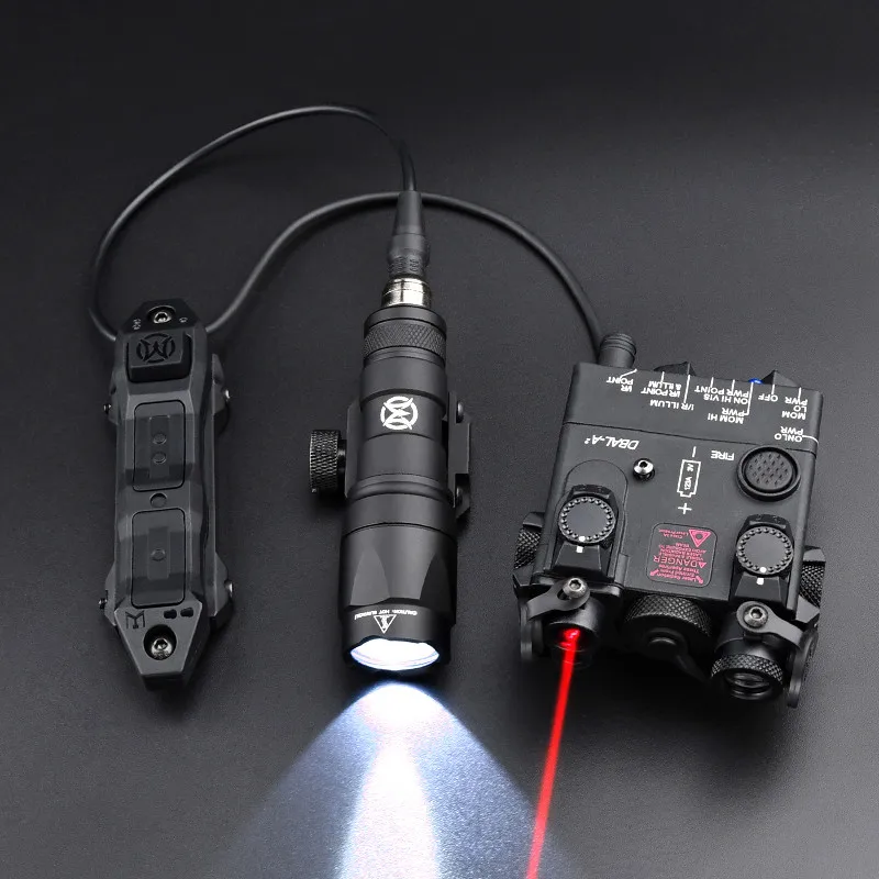 Tactical DBAL A2 M300 M300A Outdoor Hunting Flashlight Red Green Blue Laser Sight IR Pointer Strobe LED Light New Remote Contro