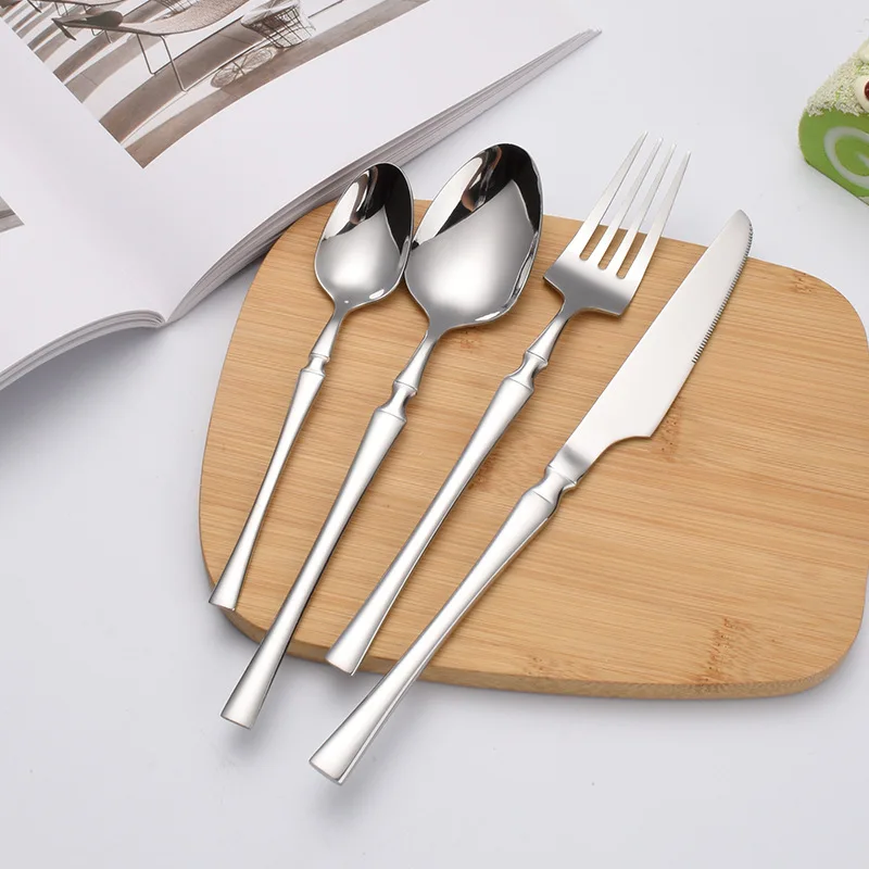 24pcs Upscale Gold Dinnerware Set Stainless Steel Tableware Knife Fork Coffee Spoon Flatware Dishwasher Safe Dinner Cutlery Gift