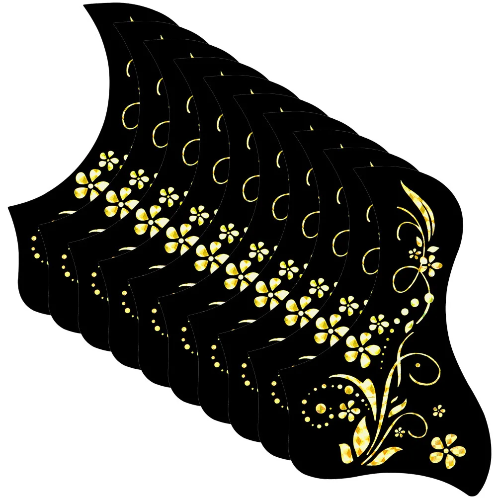 

10Pcs Acoustic Guitar Pickguard Scratch Resistant Protector Durable PVC Material Eye Catching Pattern Acoustic Guitar Pickguard