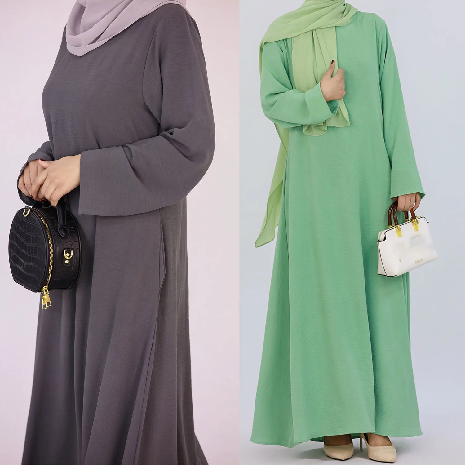 

Fashion Women Abaya Casual Long Dress Dubai Turkey Multicolor Lady Muslim Dresses Modest Kaftan Islamic Arabic Kimonos Longuette